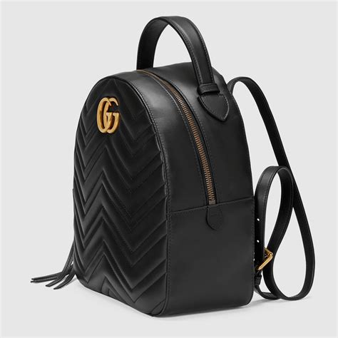 gucci black quilted backpack|black gucci backpack vintage.